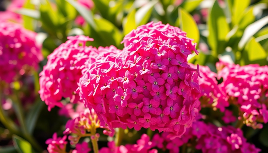 Pink sedum flowers under sunlight, focusing on fixing floppy sedums.