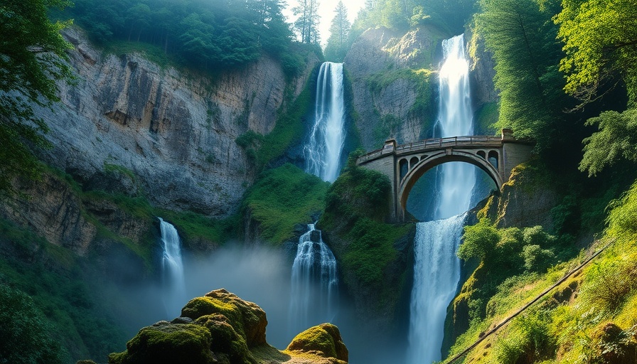Tallest Waterfall in Oregon cascading over lush cliffs.