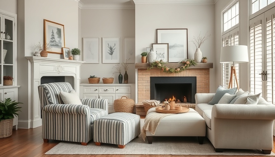 Elegant living room showcasing seasonal beauty in home decor.