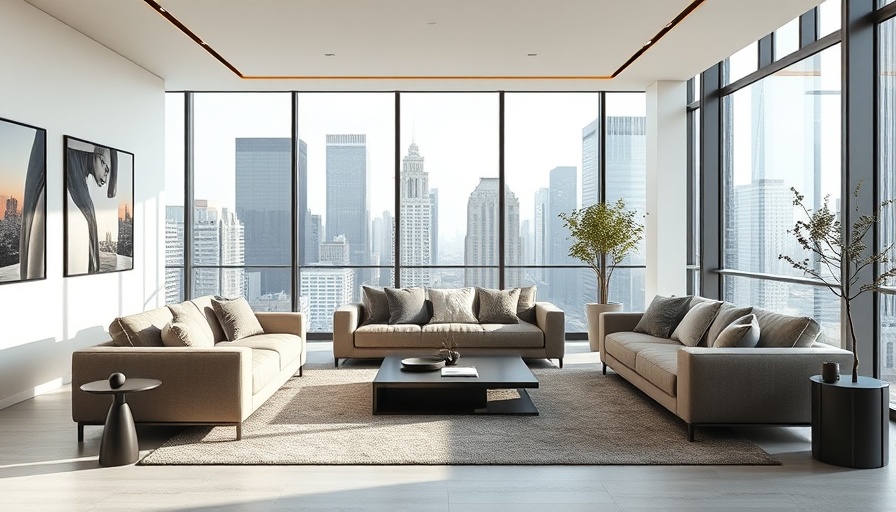 Modern living room showcasing minimalist interior design trends.