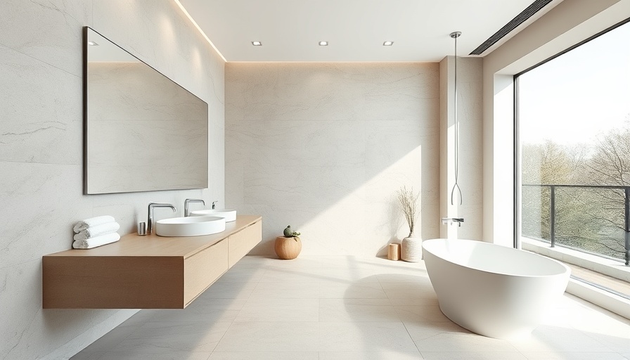 Modern minimalist bathroom design choice with sleek fixtures.