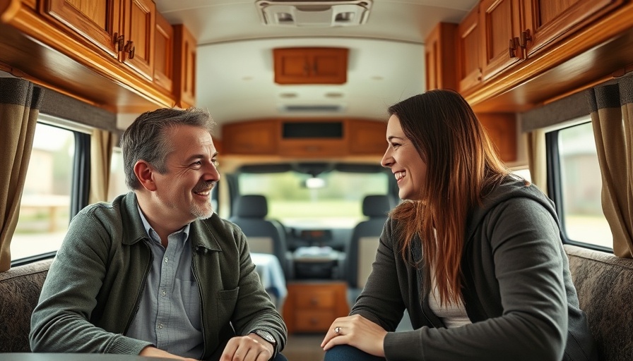 People discussing RV power upgrades inside an RV.