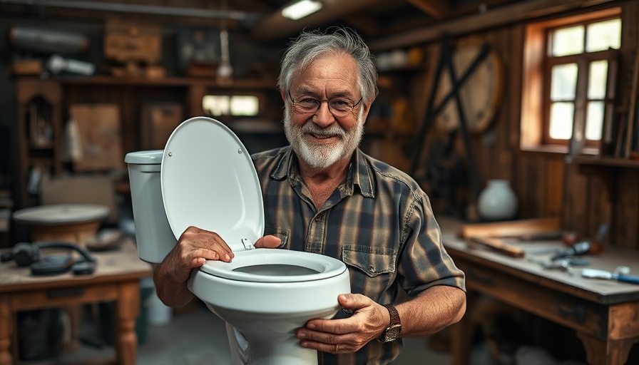 Man discusses why toilets overflow in workshop setting.