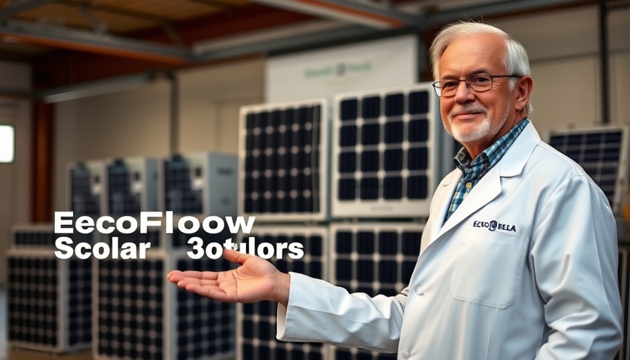 Man showcasing EcoFlow Delta 3 Series solar power stations, five new models.