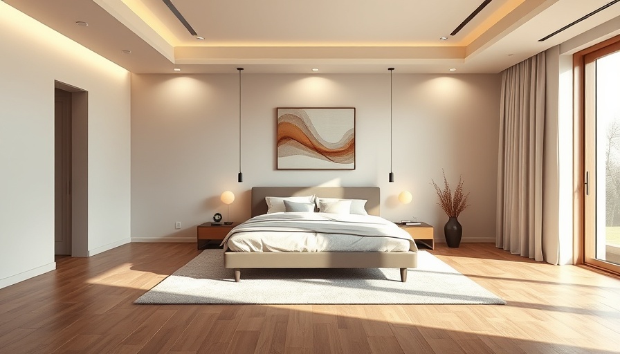 Stylish home design in a modern minimalist bedroom.