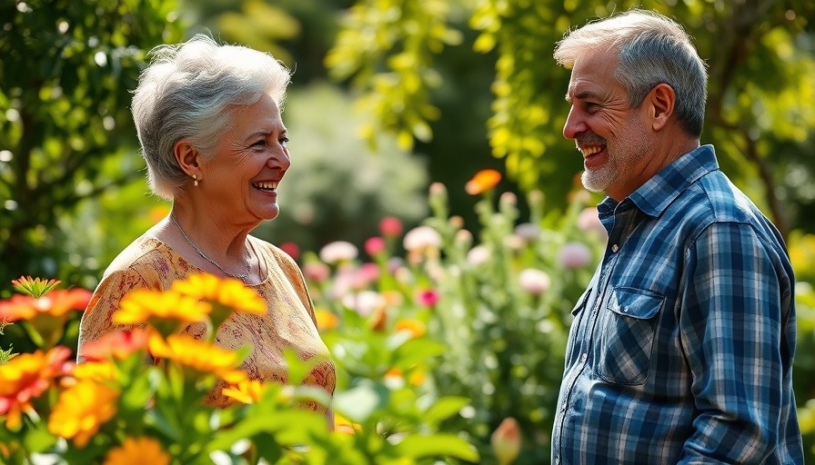 Hosts discussing Glen Ridge home renovation in a garden setting