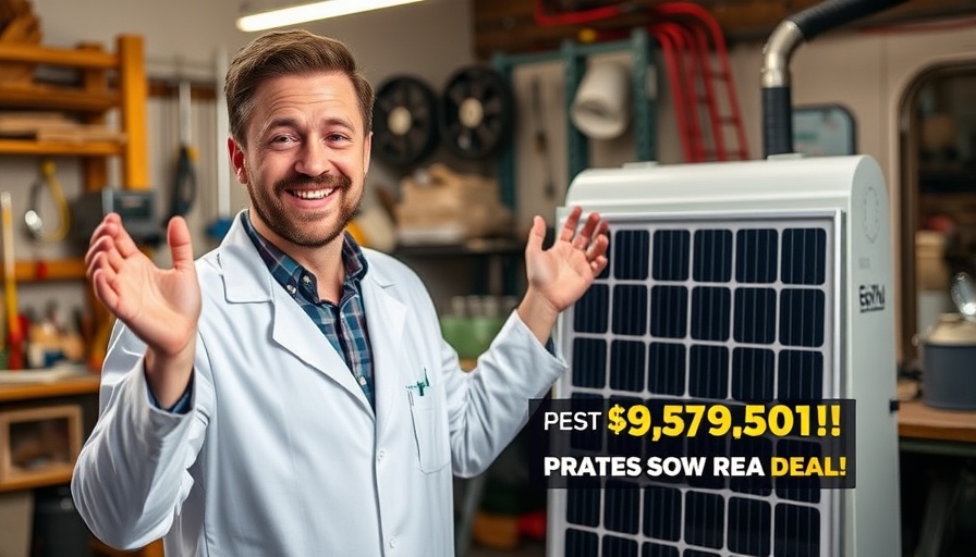 EcoFlow solar power station deal presented in workshop.