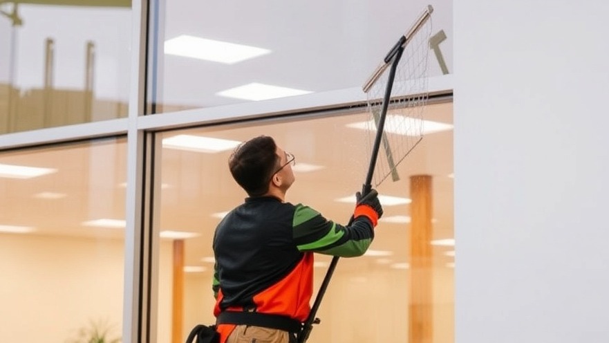 Professional office window cleaning for a sparkling view.