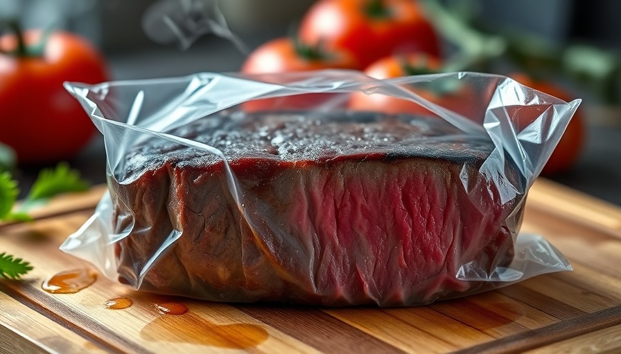 Tender steak combination of sous vide and smoking technique