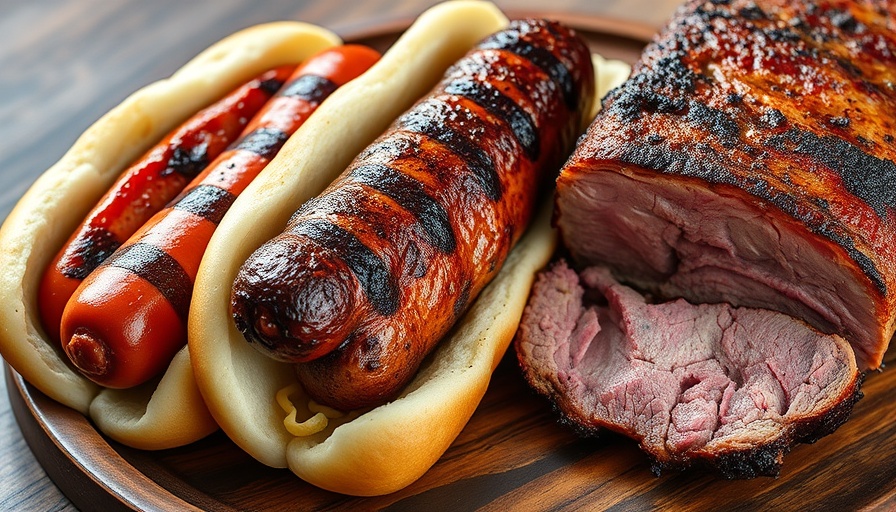 Oktoberfest grilling recipes featuring sausages, brisket, and roast pork.