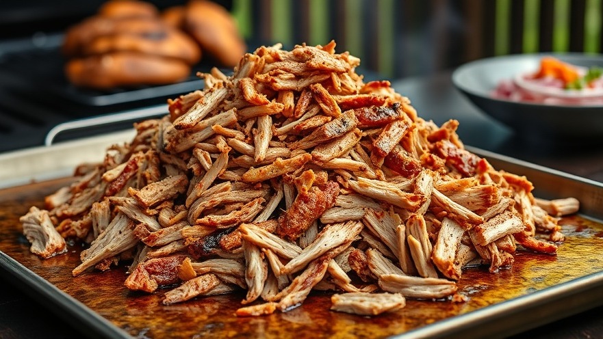 Delicious pulled pork on a grill pan, perfect for BBQ pulled pork recipes and Ninja FlexFlame grilling tips.