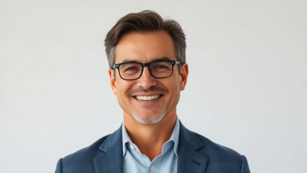Professional portrait of a man in a suit with Elevate logo, roofing industry.
