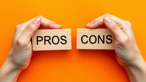 Time-of-Use Electricity Plan pros and cons concept with wooden blocks.