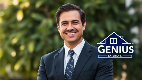 Home Genius Exteriors leadership expansion with smiling professional man.