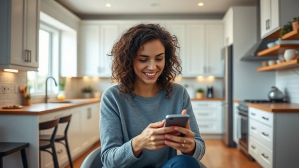 Home security tips for living alone in a modern kitchen setting