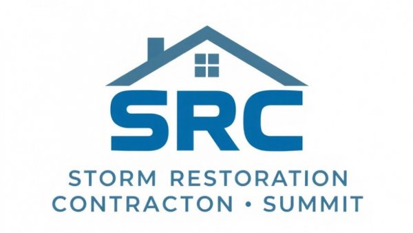 Storm Restoration Contractor Summit logo featuring roofing theme.