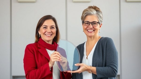 Renee Ramey Swaney Award recipients smiling at award ceremony.