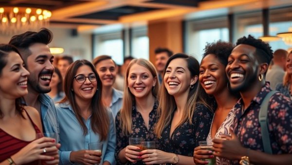 Social gathering highlighting rising costs of construction materials.