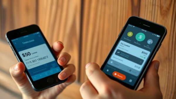 Smartphones with digital transactions and Samsung Wallet interface.