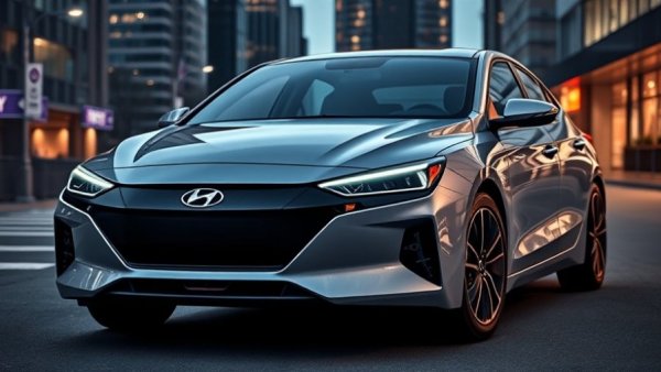 Hyundai Ioniq 6 in a sleek urban setting.
