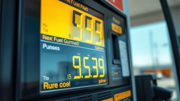 Fuel pump display illustrating high costs with advice on how to avoid the energy crisis.