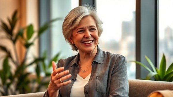 Woman discussing the Emergency Fund Rule for Retirees on a talk show.