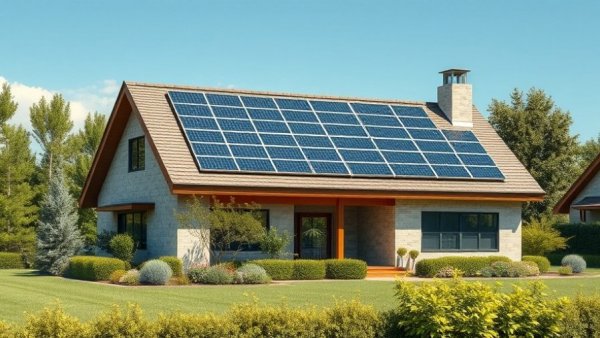Modern house with solar panels representing solar cost in 2026