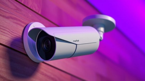 EufyCam C35 security camera with no subscription, colorful background.