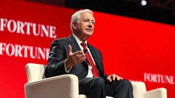 Elderly man speaking at a conference on investment philosophy.