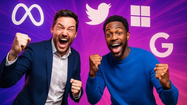 Excited men celebrating referral success, eliminate utility bills with residential solar.