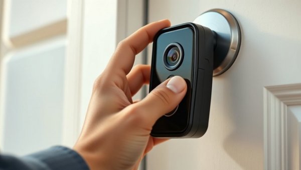 Install your new video doorbell with close-up on setup.