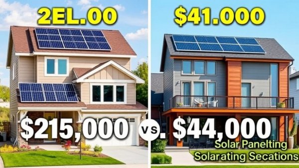 Comparing solar costs with different installations, explanation graphic.