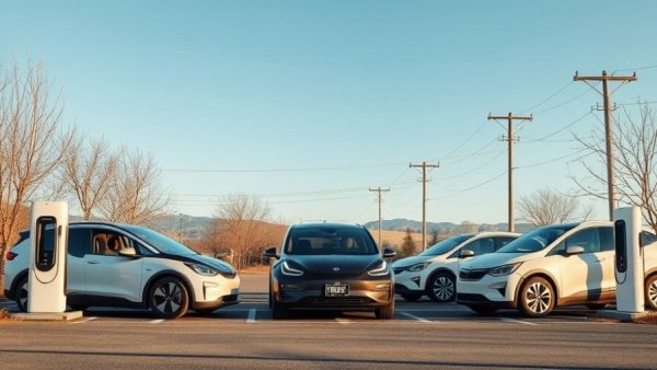 EVs charging at outdoor Wisconsin station, NEVI funding.