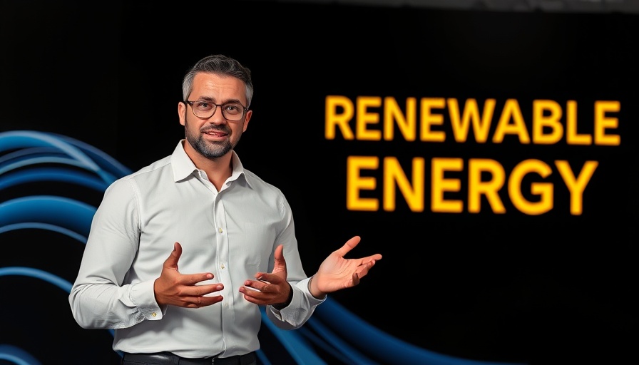 Confident presenter discusses solar installer issues, dark backdrop.
