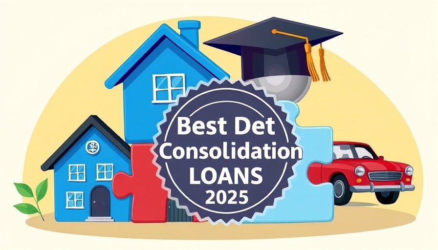 Debt consolidation loans illustration with financial puzzle pieces.