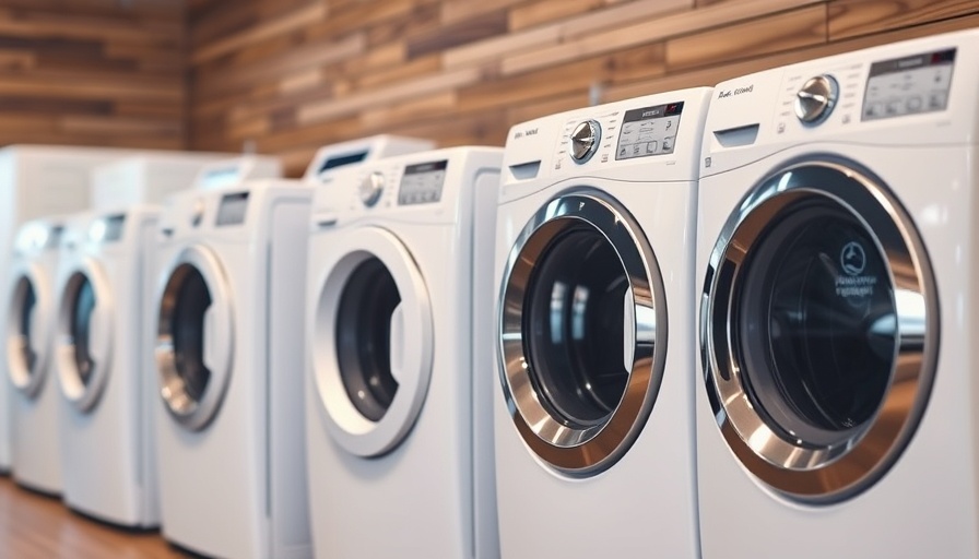 Energy Star appliances in a showroom for efficient laundry.