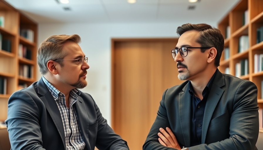 Two men discussing solar procurement challenges in a virtual meeting.