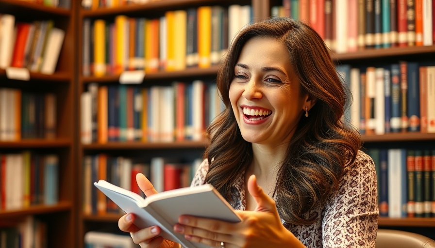 Smiling woman discussing benefits of solar tax credit in library.