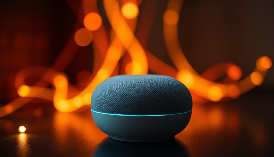 Google Home device with colorful light patterns, exploring easter eggs.