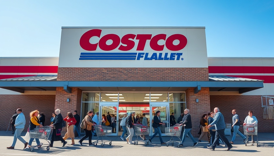 Costco entrance with people and carts, relating to gold bar sales restrictions.