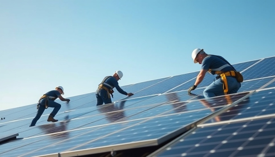 Technicians installing rooftop solar panels, Congress Solar Tax Credit.