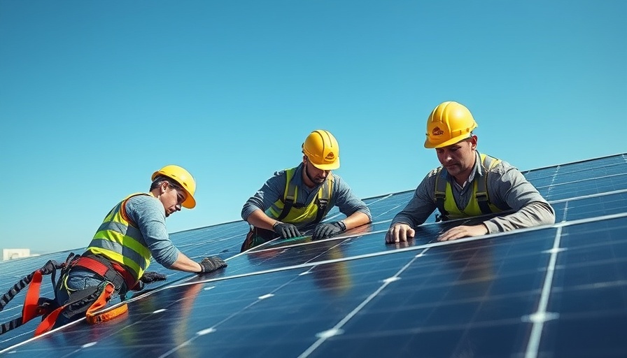 Go Solar Now - Technicians installing solar panels on a rooftop.