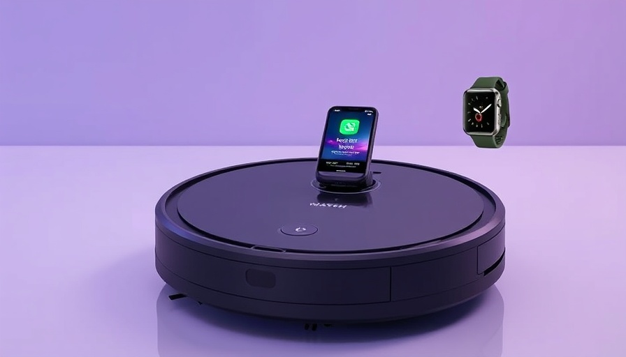 Sleek black robot vacuum showing app compatibility, robot vacuum deal.