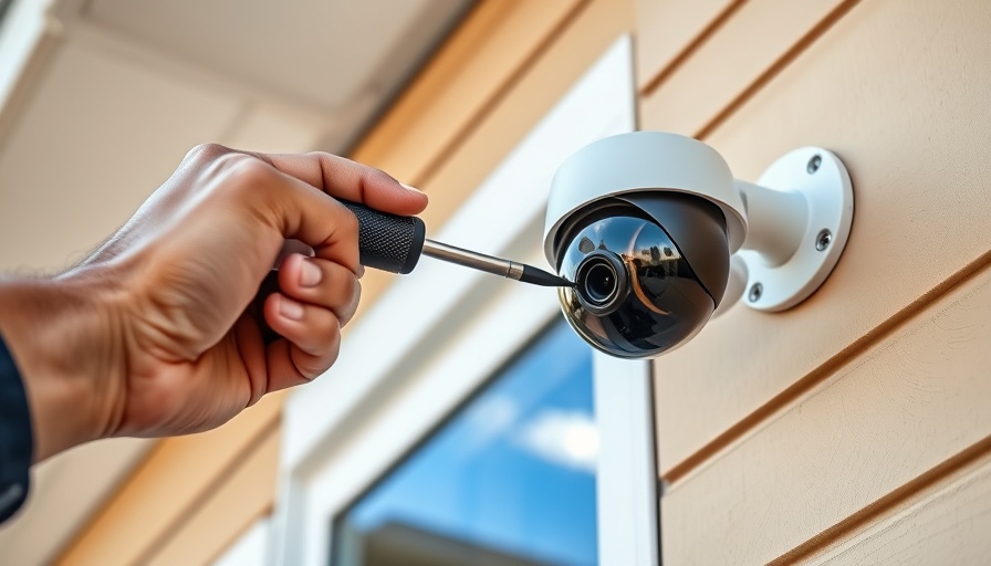 Repurpose old security devices by adjusting security camera on wall.
