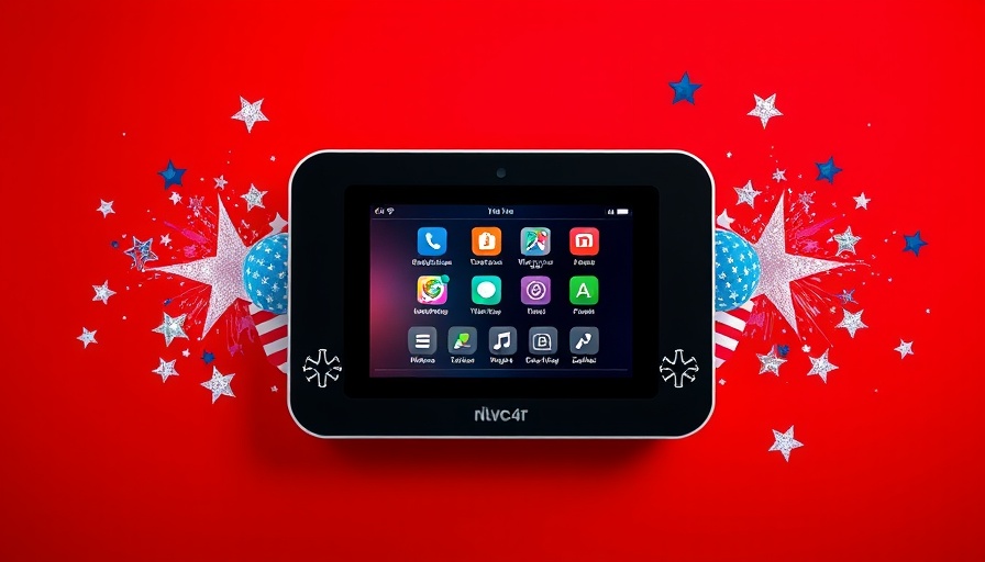 Amazon Echo Hub with July 4th discount design.