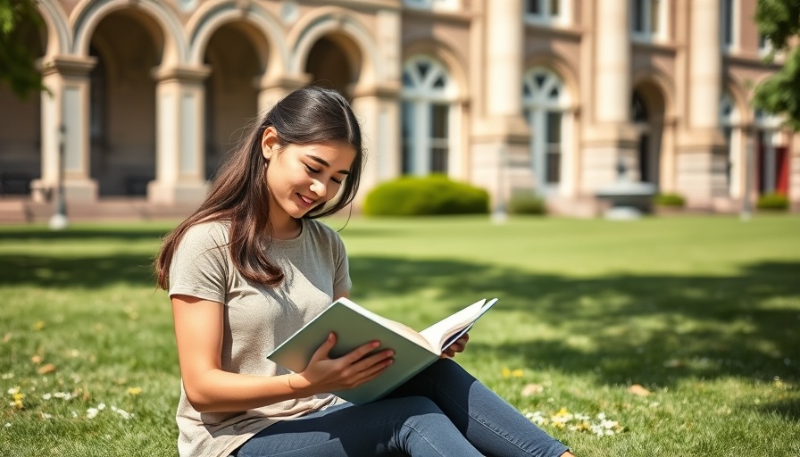 Focused student reading on campus lawn for Earnest Student Loans Review.