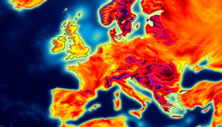 Heat map of Europe's solar energy data distribution.