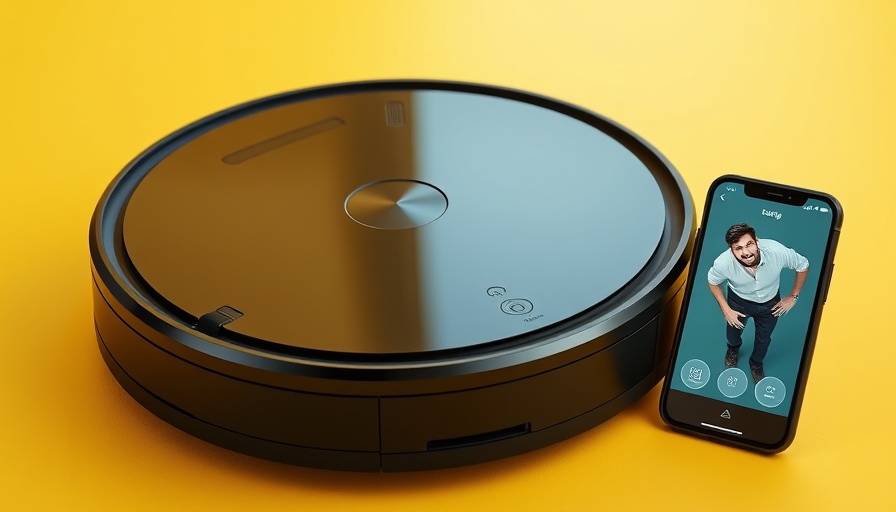 Eufy Omni S1 Pro robot vacuum with app on yellow background