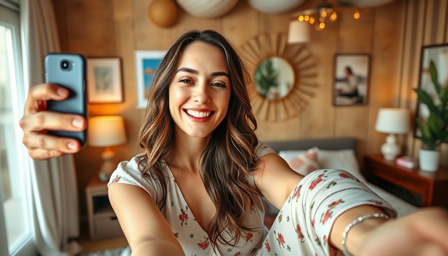 Cheerful young woman ready for vacation, focusing on home security setups.