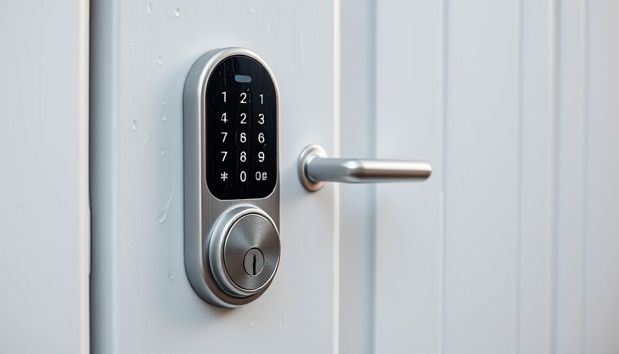 Modern weather-resistant smart lock on door - Best Budget Smart Locks 2025.
